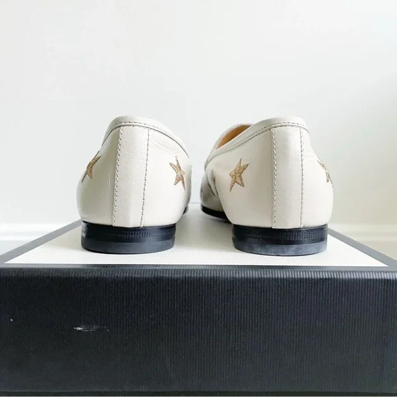 Gucci Bee Star Embroidered Leather Loafer White
Gold size 36.5 NEW - Picture 5 of 9